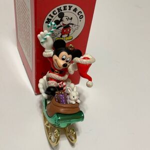 Vintage Mickey Mouse Christmas Ornament. New in Box! “Gifts from Mickey” by Enes